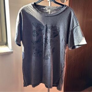 American Eagle butterfly&moth oversized tee